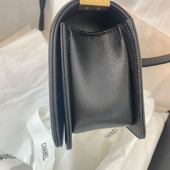 Chanel Small Caviar Black Leather Boybag - Picture 8 of 11